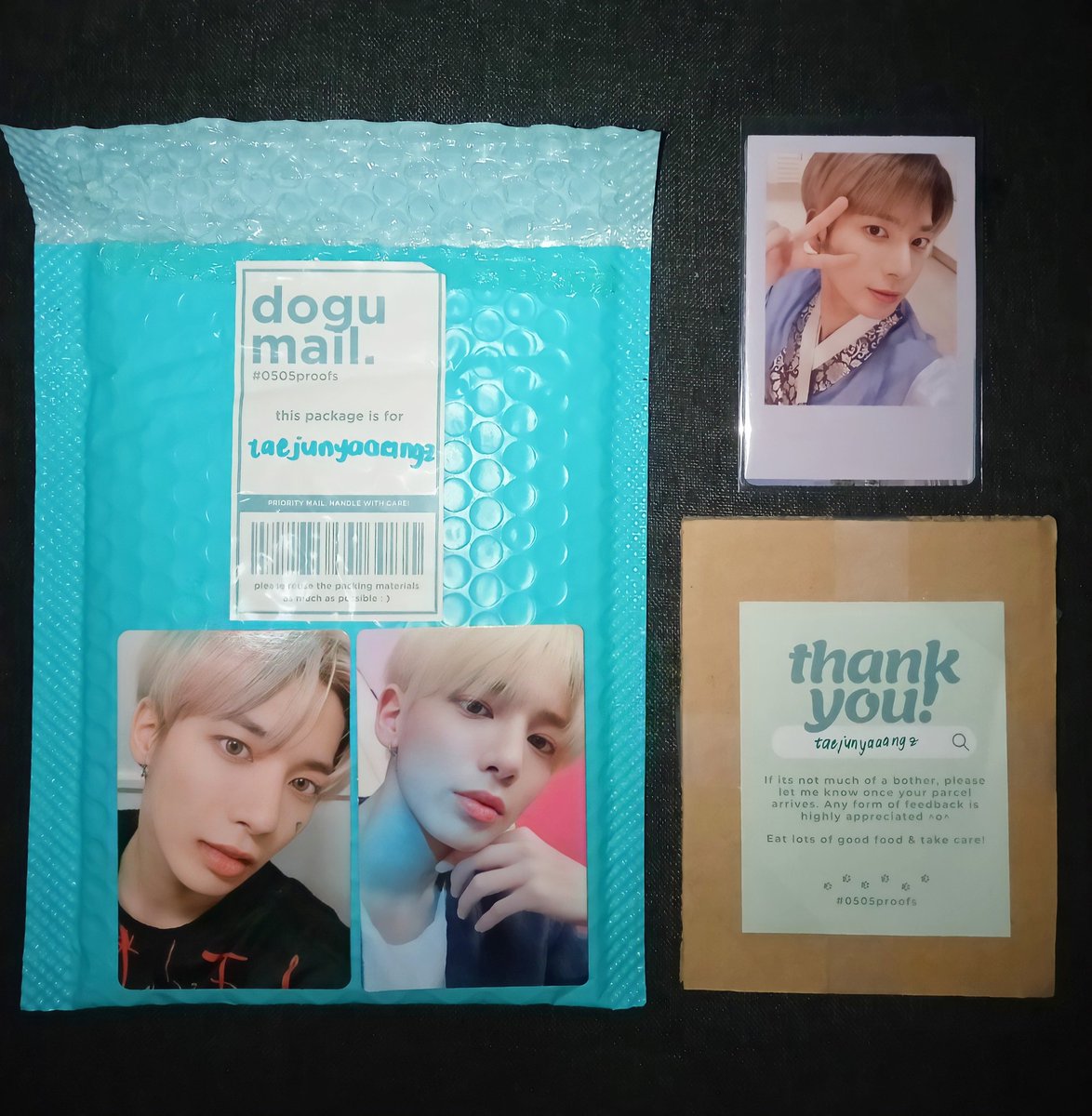 taejunyaaangz's tweet photo. #budolsnibeng

💌 : tyun harley + ar

hello @0505hauls ! thank you so much po for letting me adopt these tyun pcs ^^ pogi so much <333
#0505proofs https://t.co/dOZWy8rlyJ