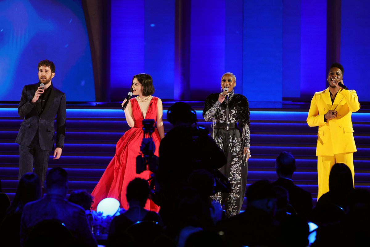 A beautiful tribute by beautiful artists. Thank you for this incredibly special moment, <a href="/leslieodomjr/">Leslie Odom, Jr.</a>, <a href="/rachelzegler/">rachel zegler (she/her/hers)</a>, #CynthiaErivo, #BenPlatt: grm.my/3NJKZ2s #GRAMMYs