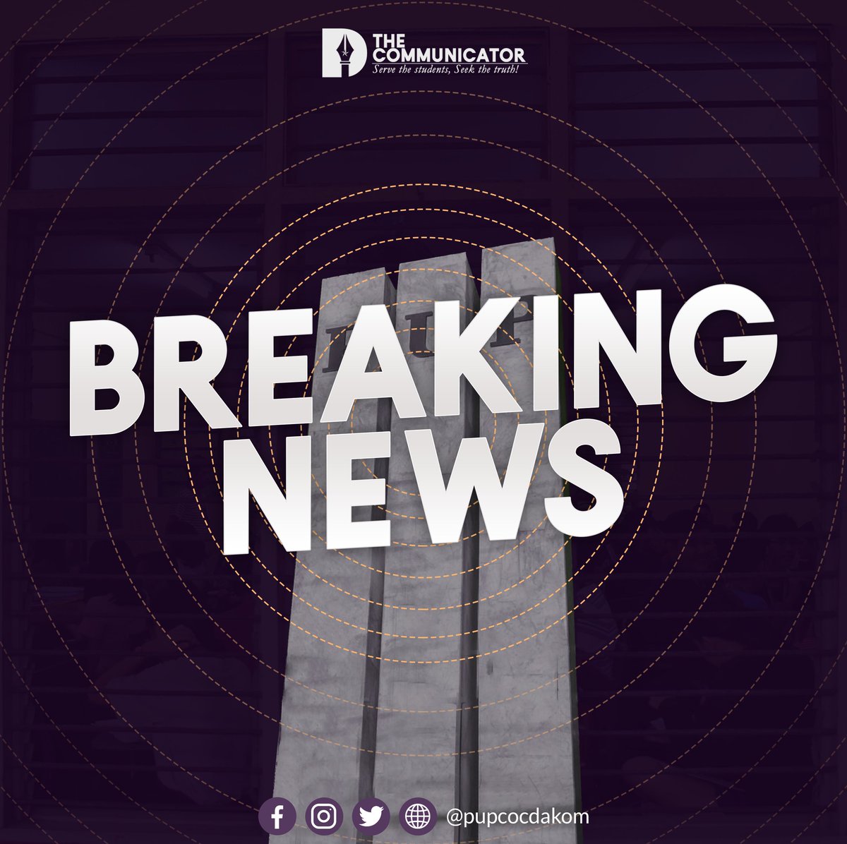 pupcocdakom's tweet photo. BREAKING NEWS | The memorandum of academic easing at the Polytechnic University of the Philippines (PUP) was lifted after the Inter-Agency Task Force (IATF) classified NCR and other provinces as Alert Level 1. (1/5) https://t.co/1GockyhN4C