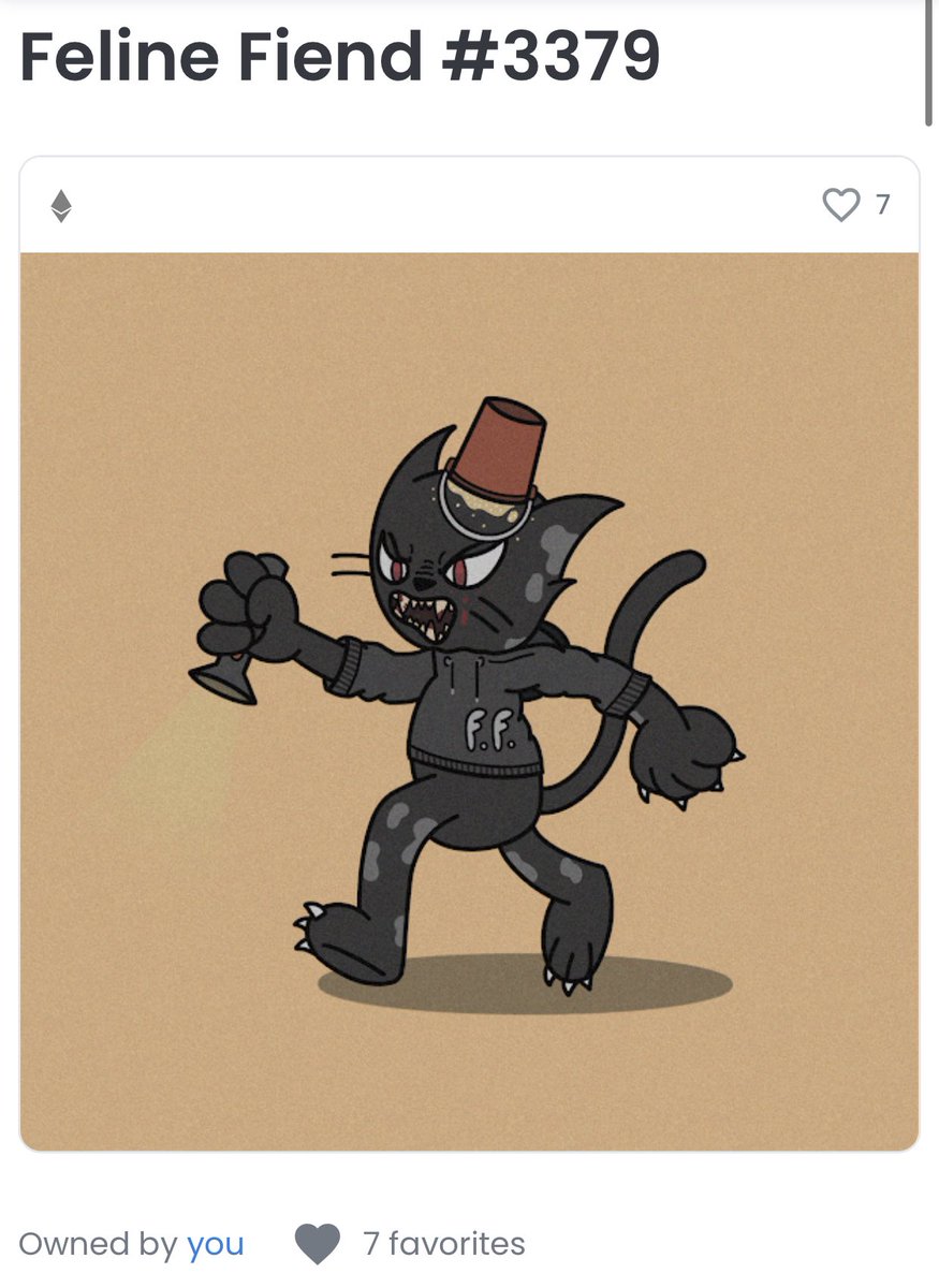 ⚡️#NFT GIVEAWAY ⚡️

WHERE IS THE <a href="/FelineFiendz/">Fiendz</a> COMMUNITY? 😤 Come win this DOPE feline before the floor price takes off ⚡️

RULES
⚡️FOLLOW ME
⚡️RETWEET
⚡️DROP A CAT GIF BELOW👇🏼

WINNER IN 24 HOURS ⏳

#NFT #NFTGiveaway #NFTCommunity #BAYC #MAYC #FIENDZTAKEOVER #FIENDZRULE