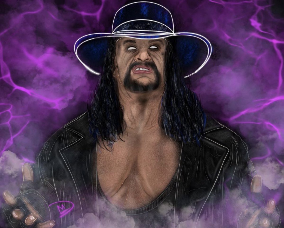 #ThankYouTaker for making me a fan of wrestling. Here’s my #fanart of the legendary @undertaker. #digitalart @WWE #wwe #WrestleMania #WrestleManiaSunday #wrestlemania38 #WWEHOF #WWEHOF2022 #WWEHallOfFame