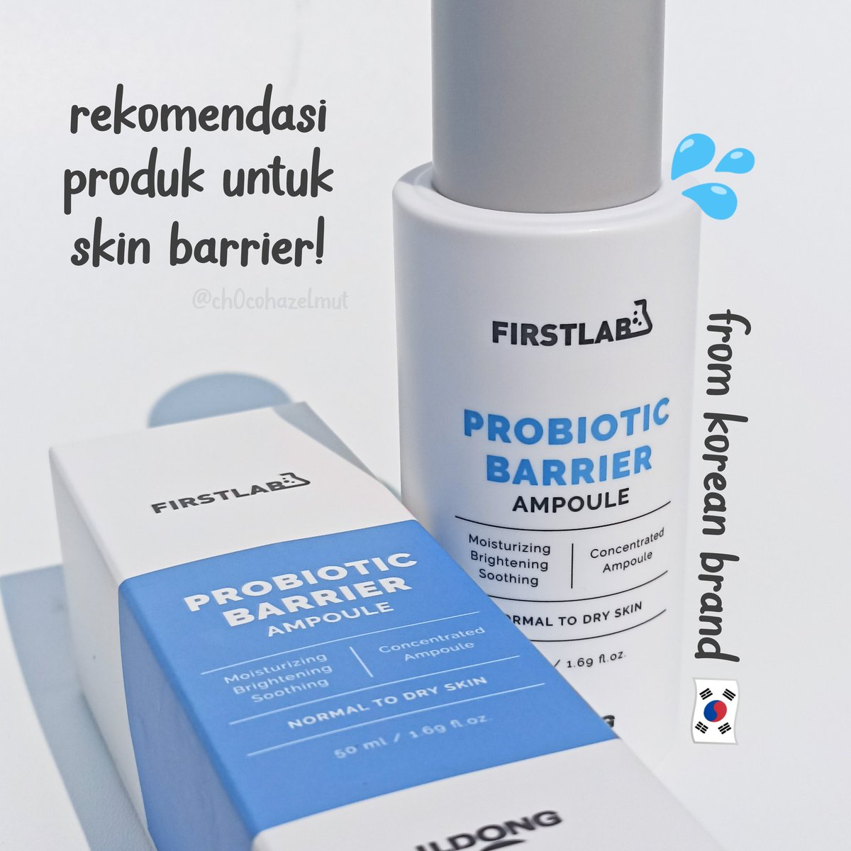 ch0cohazelmut's tweet photo. (*ᴗ͈ˬᴗ͈)ꕤ*.ﾟFirst Lab Probiotic Barrier Ampoule ☁

produk ajaib yg bisa beresin permasalahan tekstur kulit tidak rata, kulit kering, kemerahan, sekaligus cocok buat kulit sensitif!! 😻

#BacotaNasha by @ch0cohazelmut

#UpgradeYourBarrier #FirstLab #racuninskincare https://t.co/ZMwagc5Ehe