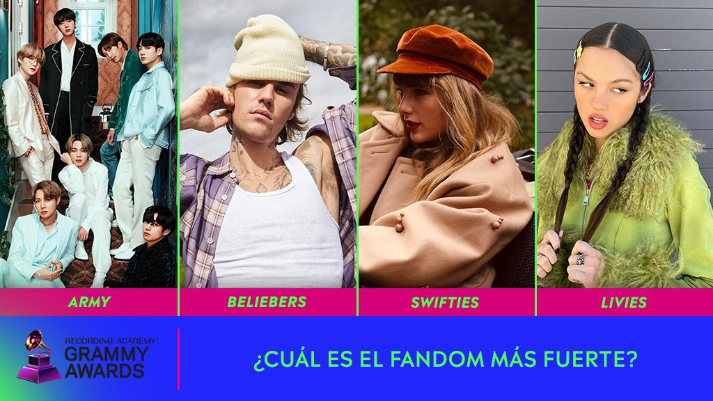¿Cuál fandom ganará esta noche? Comenta con el hashtag #GRAMMYsTNT