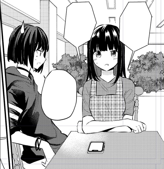 描いて貰った背景に加筆する作業 