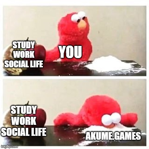 Akume_HGames's tweet photo. Forget about what you are doing right now. Go on and play hard~. https://t.co/lx9AGle2jT #AkumeAnywhere https://t.co/2pSIFjMeLy