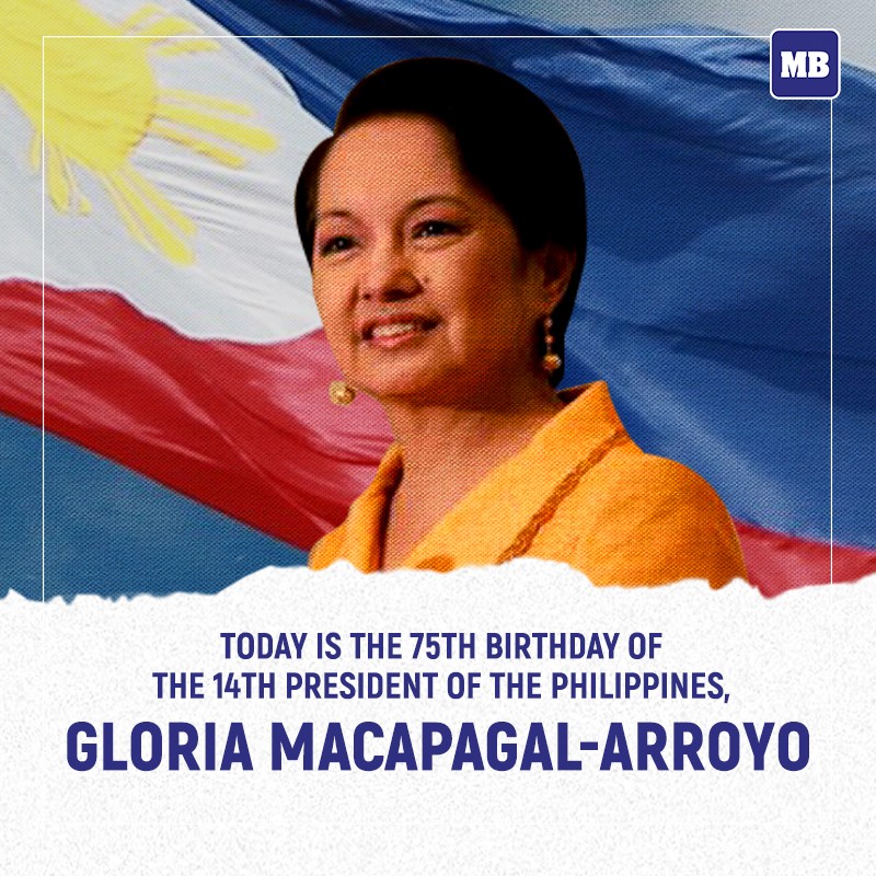 Former President Gloria Macapagal-Arroyo celebrates her 75th birthday today, April 5, 2022. Happy birthday PGMA! 