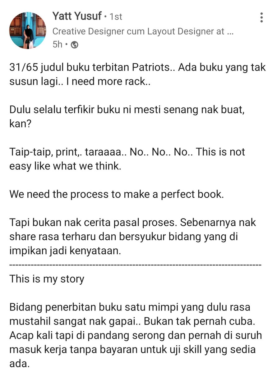 Workplace story. Antara faedah kalau kita kongsi apa kita buat:

1. kita reflect semula pencapaian dulu vs skrg = bersyukur
2. Personal branding

bit.ly/3u4bZC3

self reminder jgk. #tipskerja