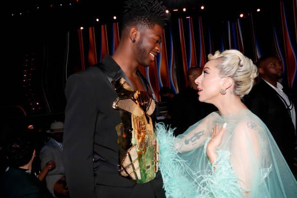 ladygaganownet's tweet photo. Lady Gaga with Lil Nas X at the #GRAMMYs https://t.co/C4AUTV5UGt