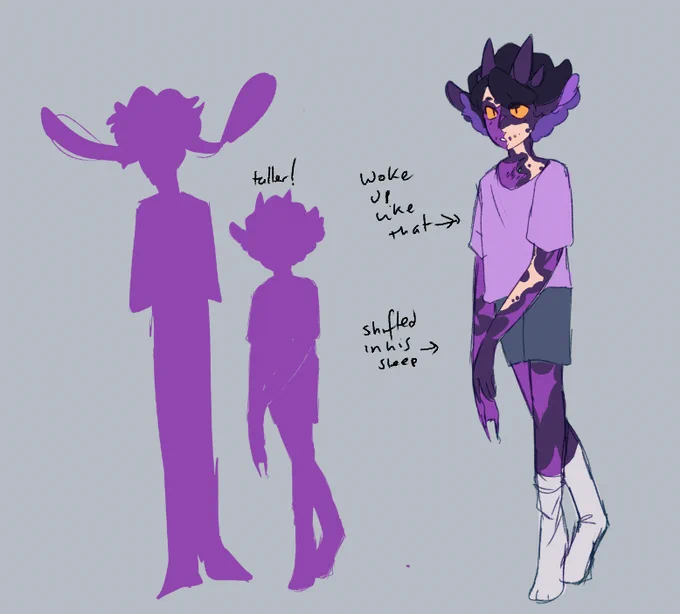 yk how my take on cTubbo is that he is a shapeshifter? and he can shapeshift into the hybrid of any animal/mob

well here take enderman hybrid :) 