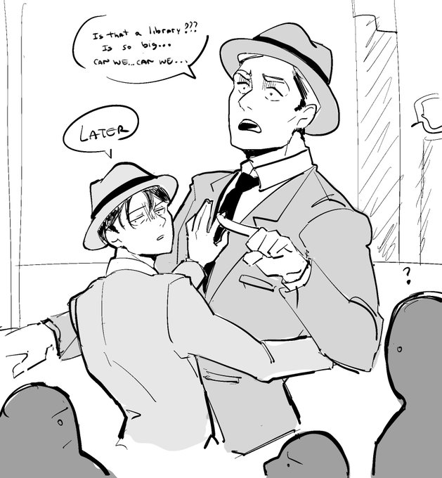 Erwin finds a library in marley #eruri 