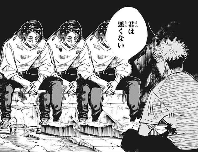 乙骨の模倣の条件は相手の肉体の一部を取り込むことである可能性が高い→乙骨は既に黒沐死と噛み付くようなkissをしている→乙骨が増える Q.E.D. 