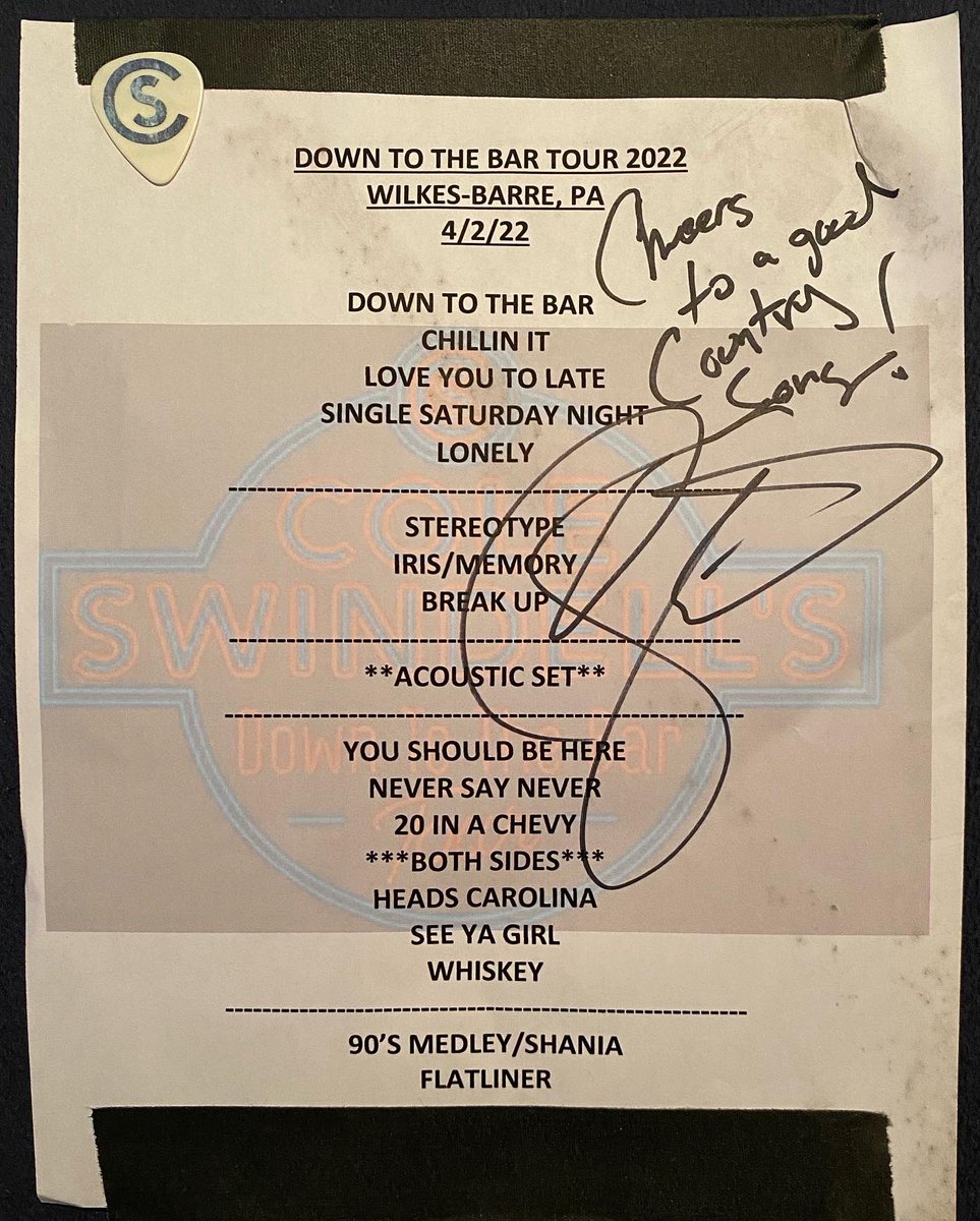 Cheers to a good Country Song! Amazing show last night <a href="/coleswindell/">Cole Swindell</a> !!