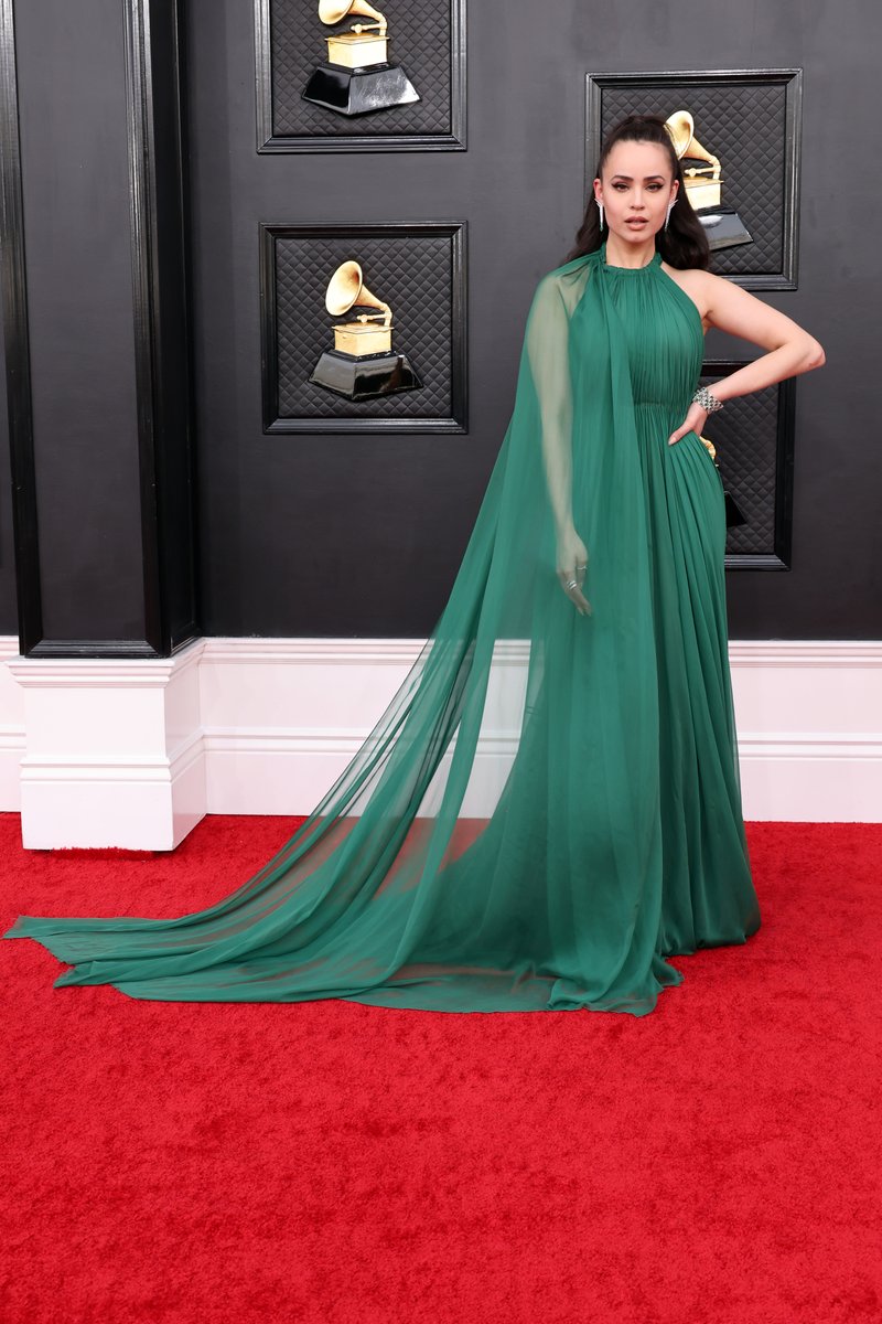1027KIISFM's tweet image. Bestie is always slaying @SofiaCarson 😍 #GRAMMYs
