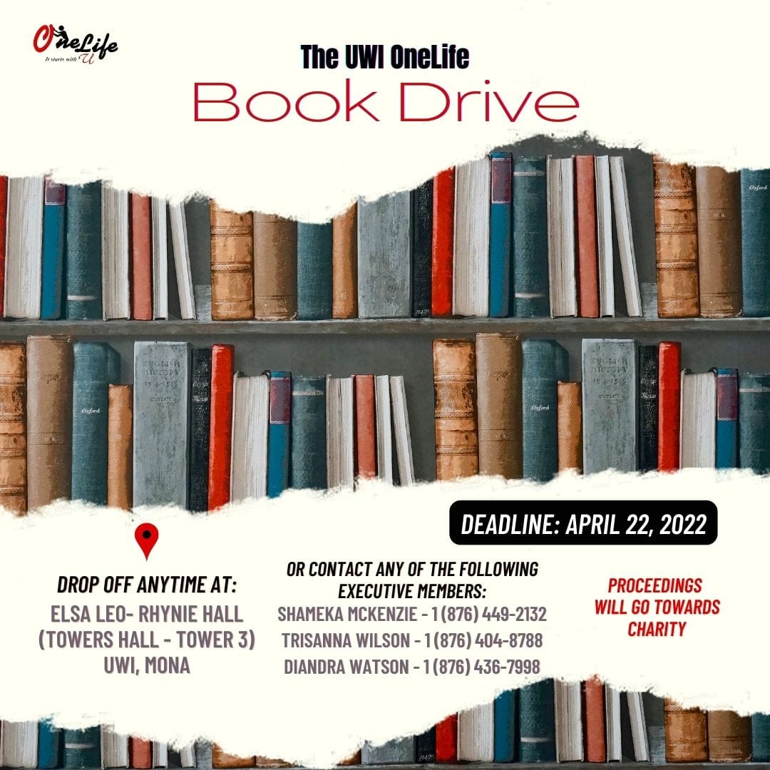 UWIMonaOneLife's tweet photo. The UWI OneLife has begun it's Clothing & Book Drive initiative. We are asking for donations which will be donated to charitable organizations. We thank you in advance for your support!
📌Deadline: April 22, 2022
#UWIOneLife #ItStartsWithYou https://t.co/JNevwN7OjY