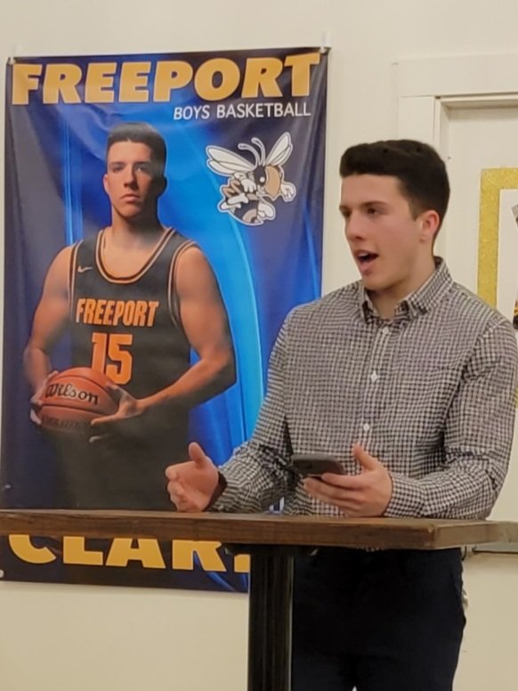 Another honor for Senior co-captain Vinnie Clark.....

Named Valley News Dispatch "All A-K Valley" 3rd Team

Congratulations Vinnie!  Well Done!!
🟨🟦🐝🏀👏👏👏
<a href="/clarkk1vincent/">Vinnie Clark</a> 
#SwarmTogether #FreeportProud