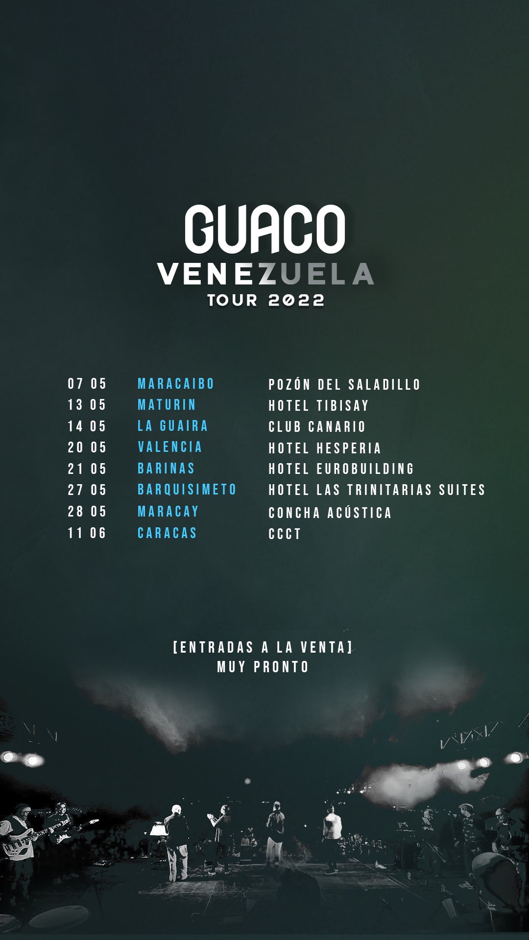 Super banda de Venezuela Guaco ofrecerá concierto en Maturín