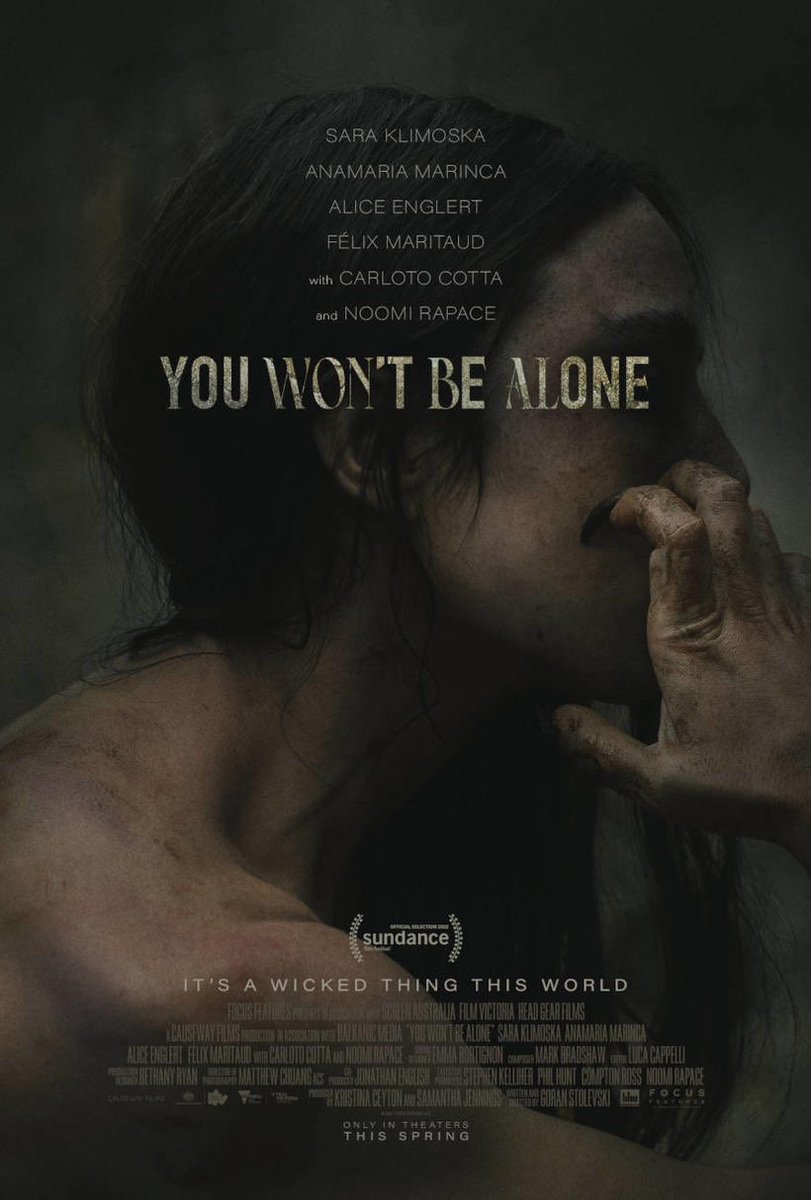#YouWontBeAlone was exceptional. A horror film touching on love, envy and everything in between. Quite the experience in a theater.
