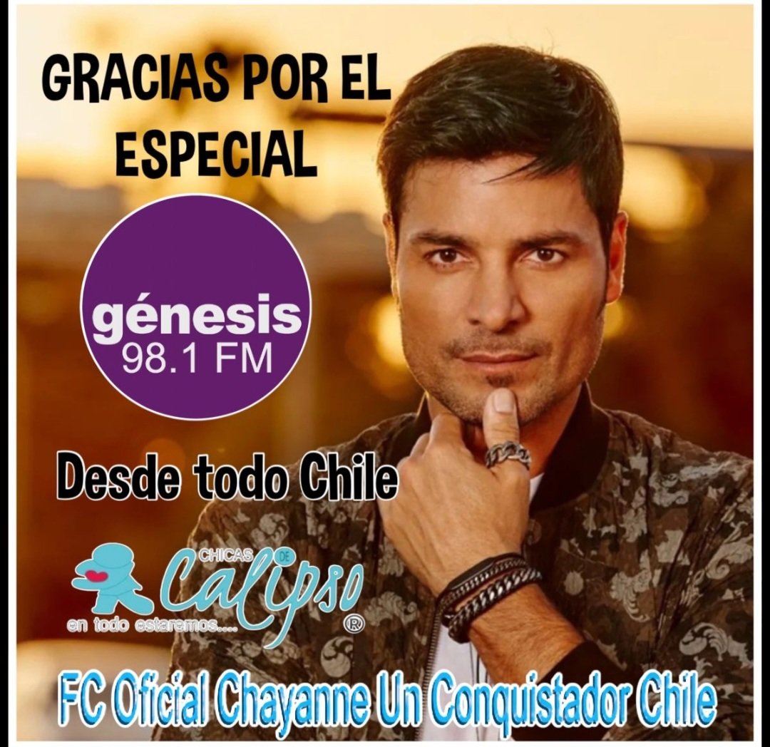 Claudia3Calipso's tweet photo. #Salome de @CHAYANNEMUSIC escuchamos en #Especial @genesis981fm Saludos desde #Coquimbo de @CHICASDECALIPSO #FcOficialChayanneUnConquistadorChile
#ChayanneEnViña2023🇨🇱🎶 https://t.co/JUfBhIWTD4