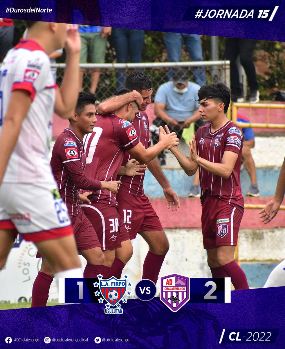 ADChalatenango's tweet photo. ⏱FINAL🆙
Sufrida victoria en Usulután 😮‍💨

@firpo_oficial 1-2 AD Chalatenango 
#SomosAlacranes #ADCH #TodosSomos33 https://t.co/CEO0bG6Ym4