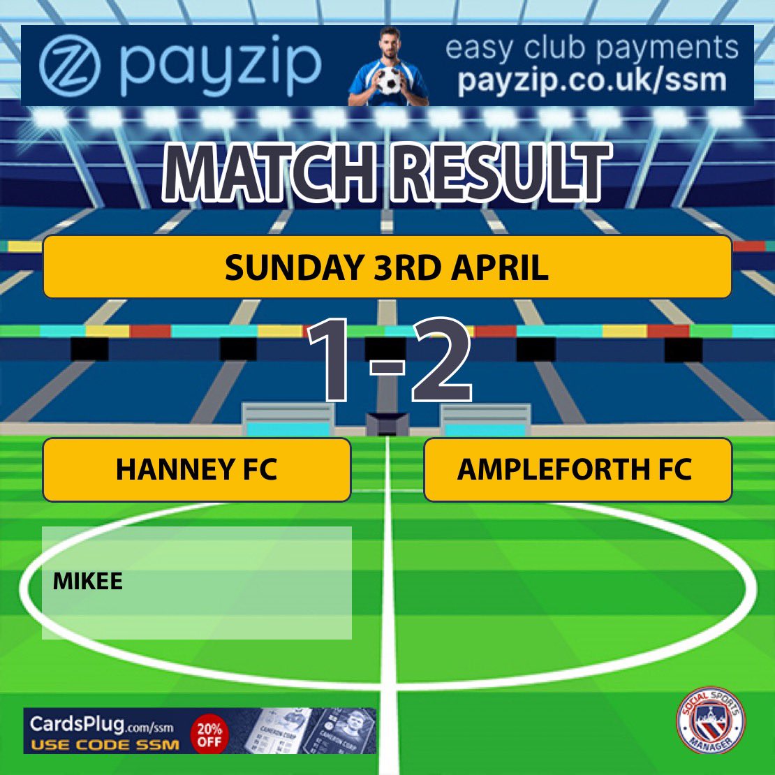 Hard loss today, fought back to late good luck to <a href="/theampleforth/">The Ampleforth</a> in the final