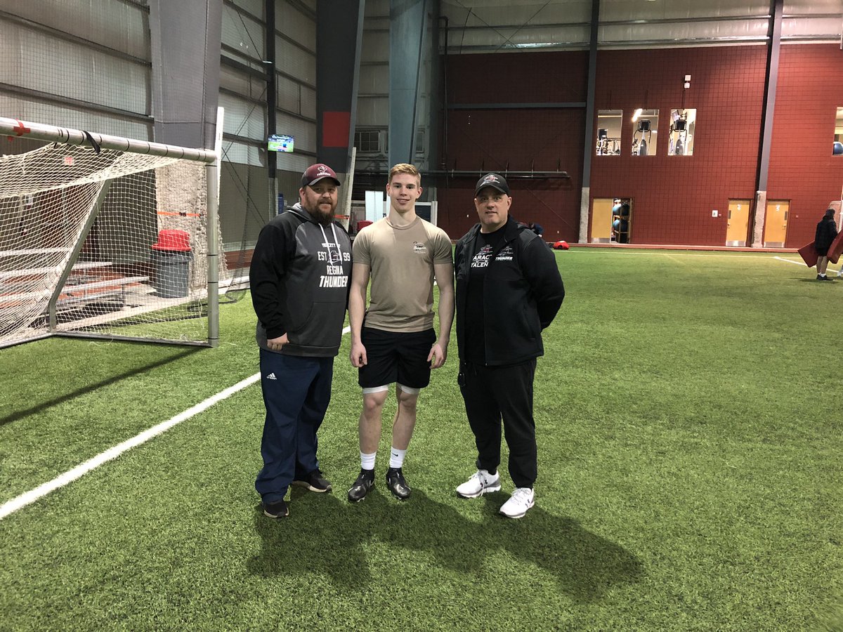 ScotchM's tweet photo. Excited for @SaskSelectsFB &amp; @ccimj running back Samuel Barth wearing @reginathunder colours in 2022… he is a strong runner with great vision. And can easily hit the outside as well as run the ball down the midline. Expect this coachable player to represent @KMJMFootball well! https://t.co/tO2N5TTI1U