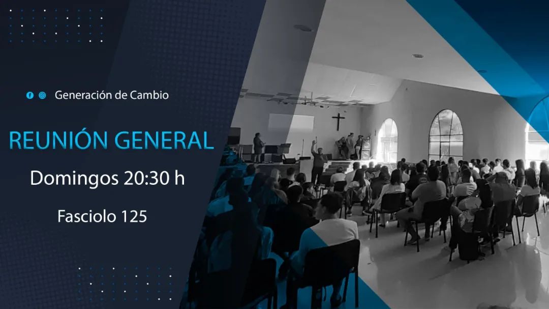 20:30 H comenzamos nuestra reuniòn general. Te esperamos en Fasciolo 125