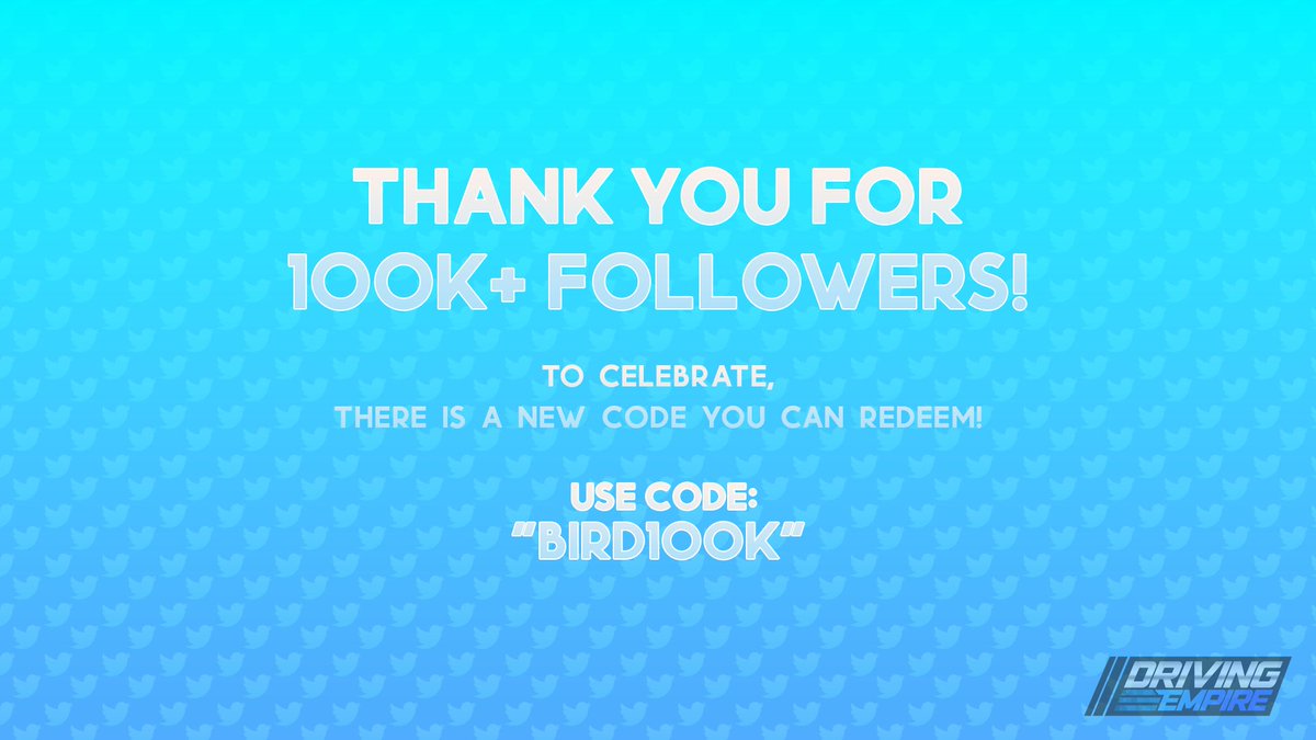 WooHoo, 100K+ Followers!🎉🥳

Use code "BIRD100K"!🎁

Thank you for all the support on all our socials and the game!♥