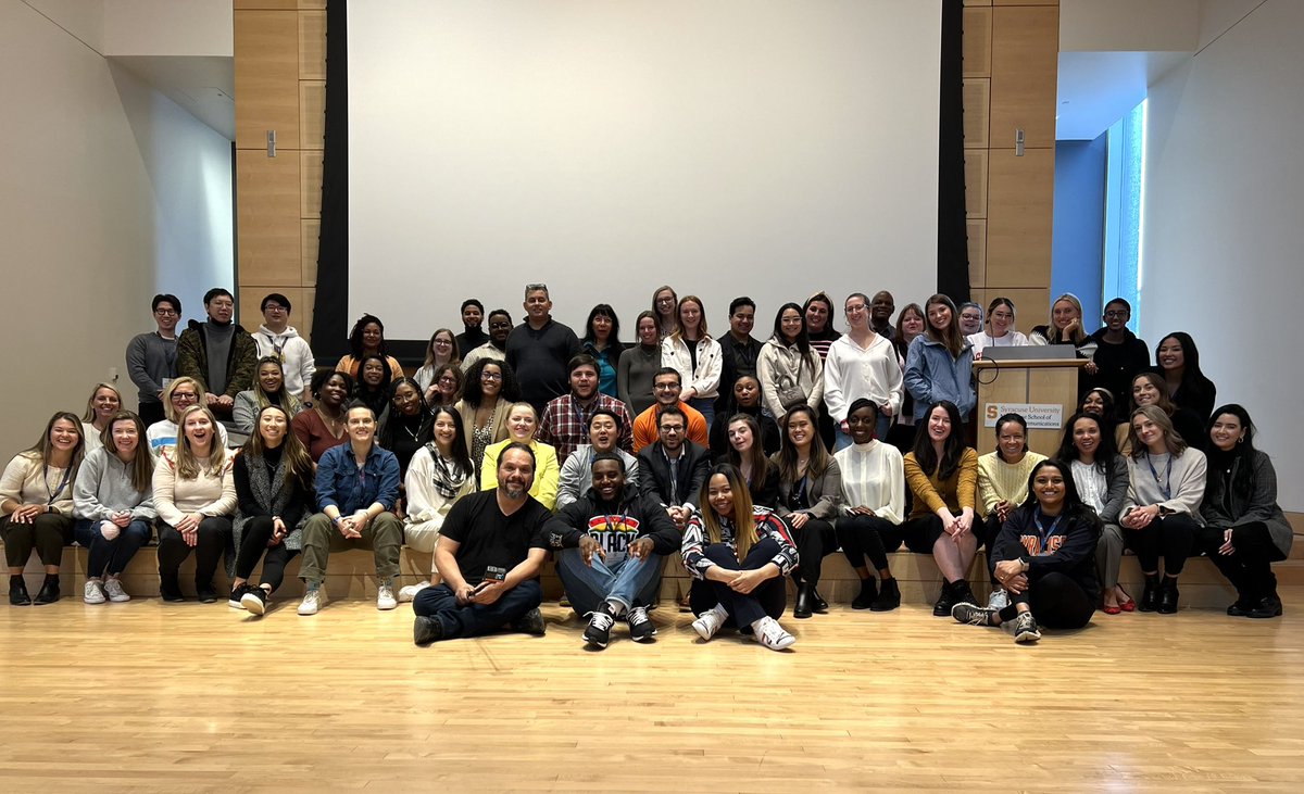 anushamookherje's tweet photo. Group photo and then one with AR @TheOttoOrange #NHMetaverse #syracuseu @NewhouseSU https://t.co/CrKnaoK7jD