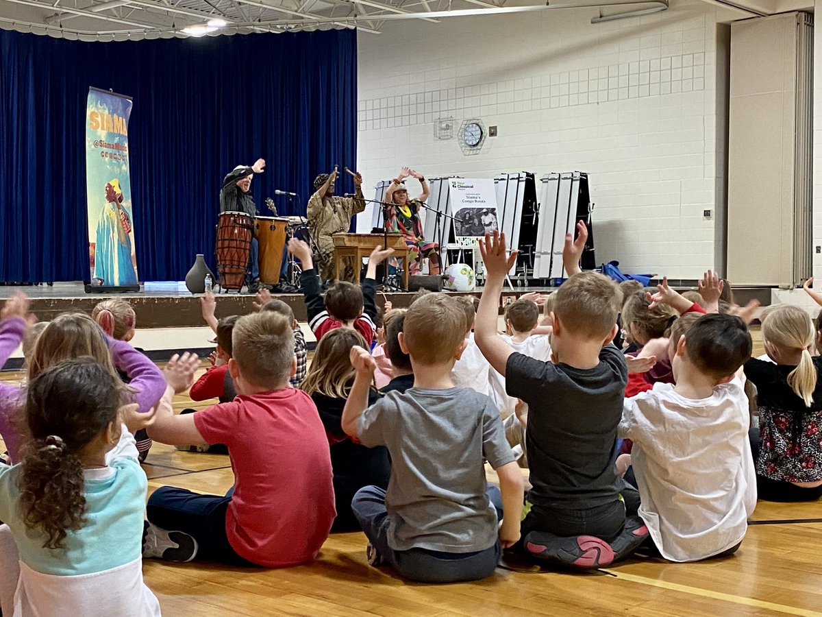 Parker Elementary welcomed a special musical performance last Friday by “Siama’s Congo Roots!" It was exciting to come together to listen, sing, dance, and spread joy!  #GoPumas🐾 <a href="/KateMLoveland/">Kate Loveland</a> @MrsBoydMusic <a href="/ISD728/">ISD 728</a> @WCampbell728 @bittmand