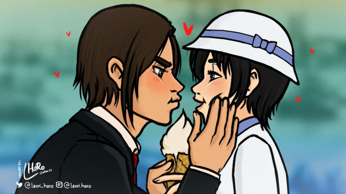 Ice Cream date  @ Marley 🗝🍦🧣
#EreMika  #エレミカ  #erenmika #ErenJaeger  #MikasaAckerman #FanArt #ShingekiNoKyojin