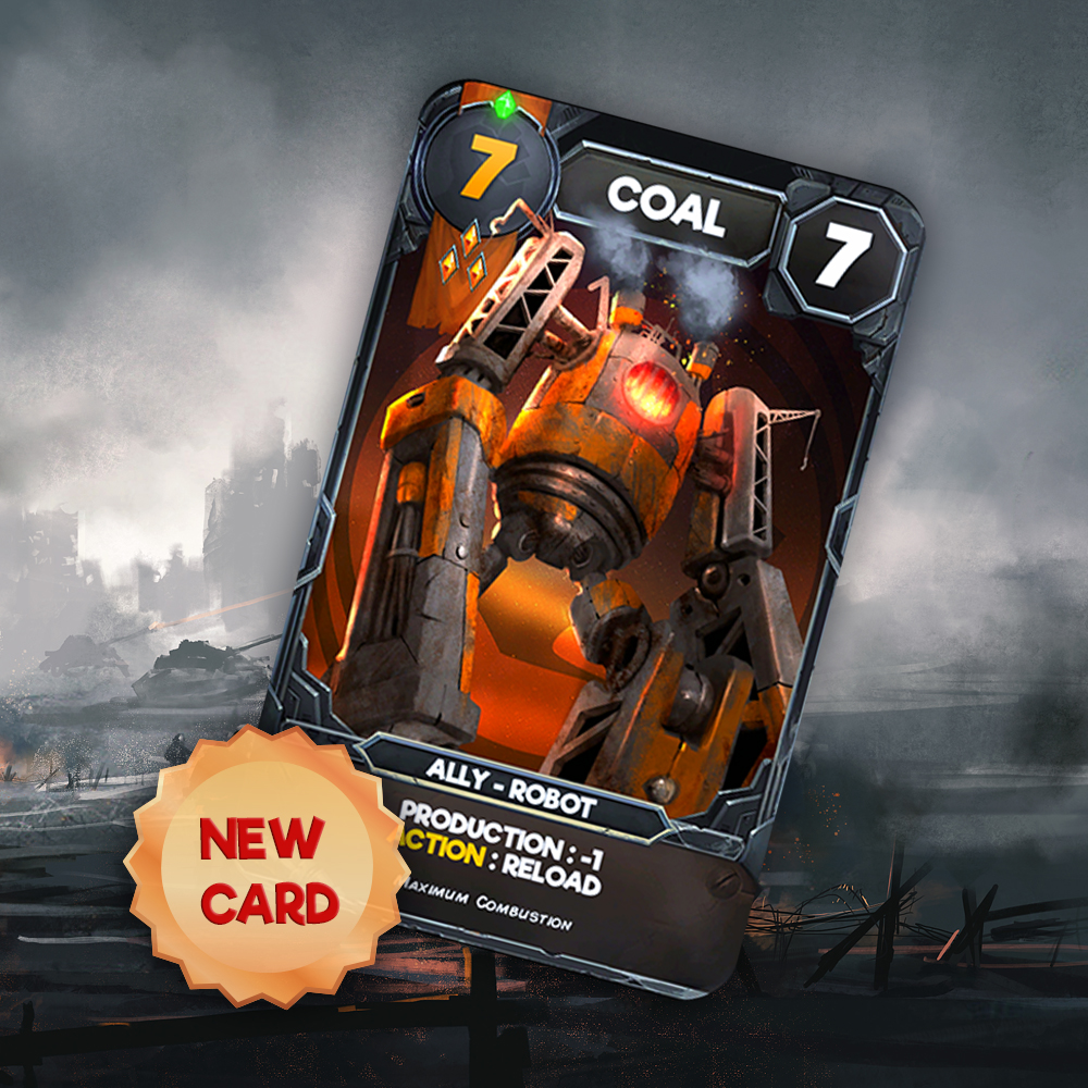 PlayAyllu's tweet photo. New release: COAL the eco-unfriendly robot
#onlinegames #onlinegaming #tradingCards #TradingCardGame #cardgames #scifi #spacegame #tcg #gamespeopleplay #gaming #gamedev #indiegamedeveloper #FreeGames #FreeGame #PCGaming #PCGamer #indiegame #gamedevelopment #indiedev #IndieGameDev https://t.co/TpPeH0QgIZ