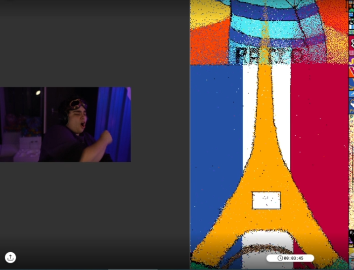 Aux pixels, citoyens !
 Formez vos NFT !
 Clickons, clickons !
 Qu'un pixel impur...
 Abreuve notre blockchain !

190512 spectateurs pour bouger des pixels c'est quand même fou !
#TourEiffel #RedditPlace
