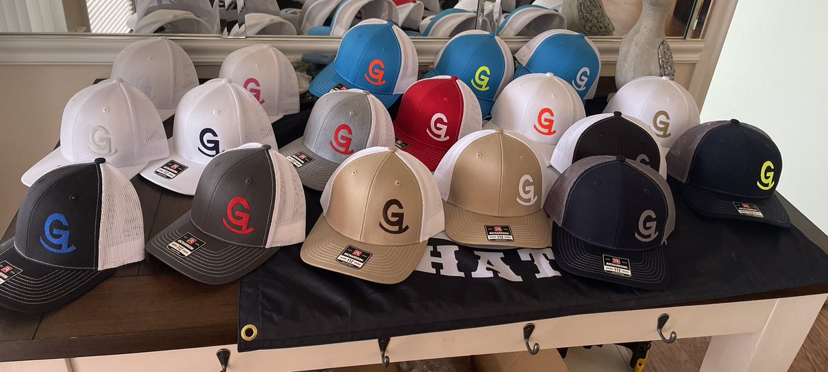 Current stock! Every hat comes with a decal of your choice! Shipping available! RETWEET!!!