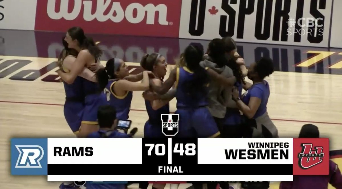 BenSteiner00's tweet image. 🏆🐏RAMS WIN BRONZE BABY🐏🏆

The Ryerson Rams complete the perfect season to win the U SPORTS National Championship in women's basketball. 

The first perfect season since Carleton did it in 2018. 

#USPORTS | #weRrams