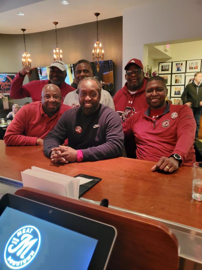 #wffselfie class of 83 and 84 Columbia High School Boys Basketball Teammates enjoying the Women’s Championship game. Let’s GoGamecocks!!!!