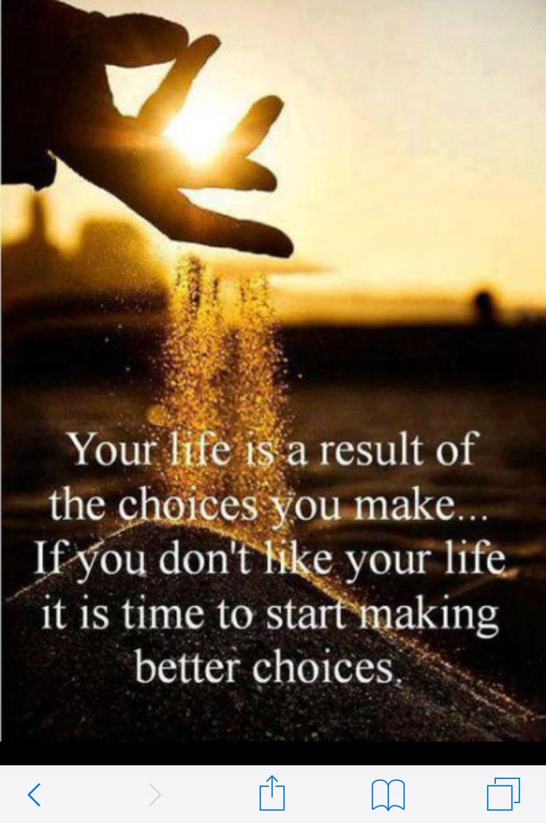 carlaacarlson's tweet photo. Your life is a result of the #choices you make… If you don’t like your life it’s time to start making better choices. #YouControlYourDestiny #Inspiration #ThinkBIGSundayWithMarsha https://t.co/3A3O4Cj0GZ
