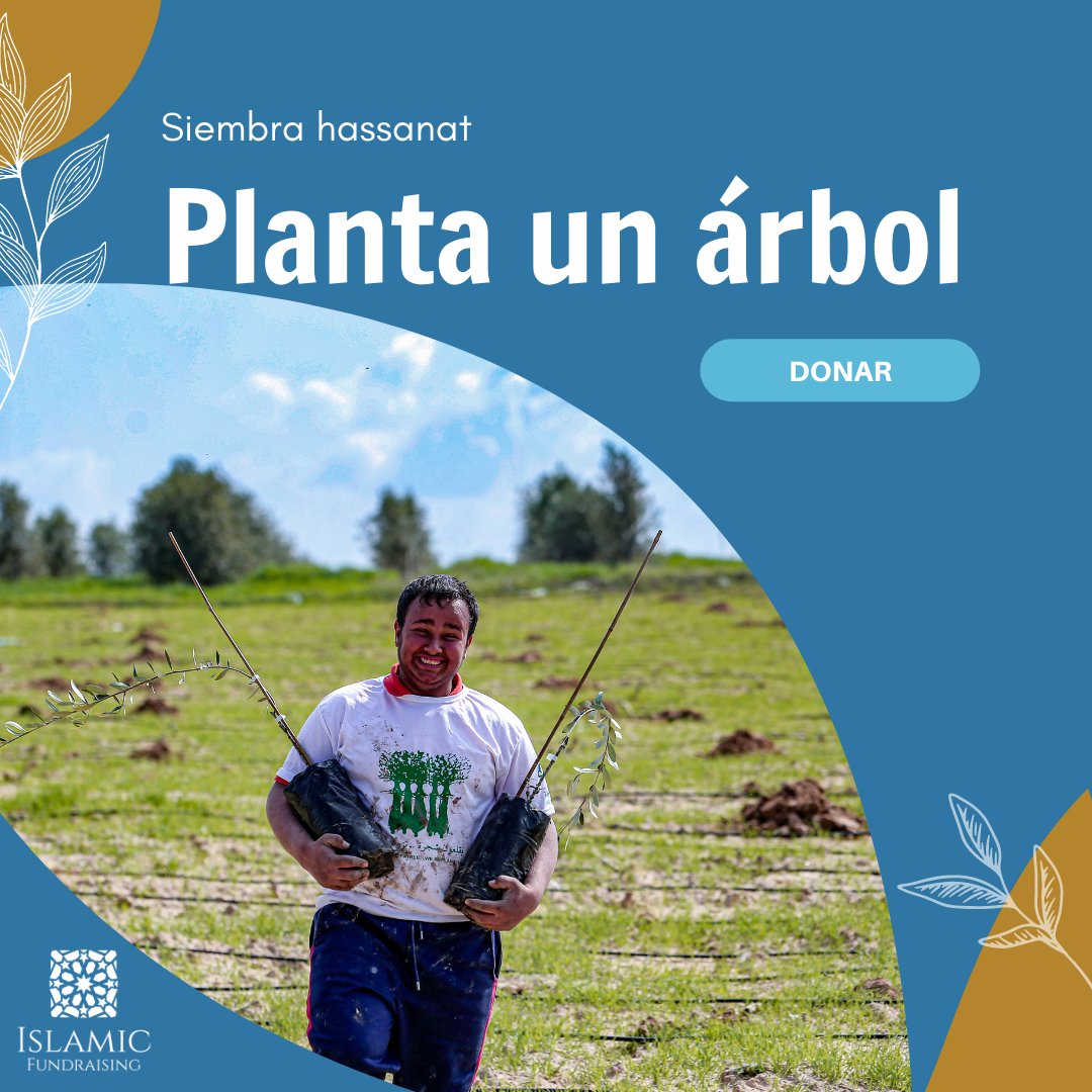 “Todo musulmán que plante un árbol o cultive un terreno, y coman de él personas, animales u otros, obtendrá a cambio de lo comido la recompensa de un azaque (sádaqa)”.  🌳⁠
⁠
islamicfundraising.com/project/siembr…