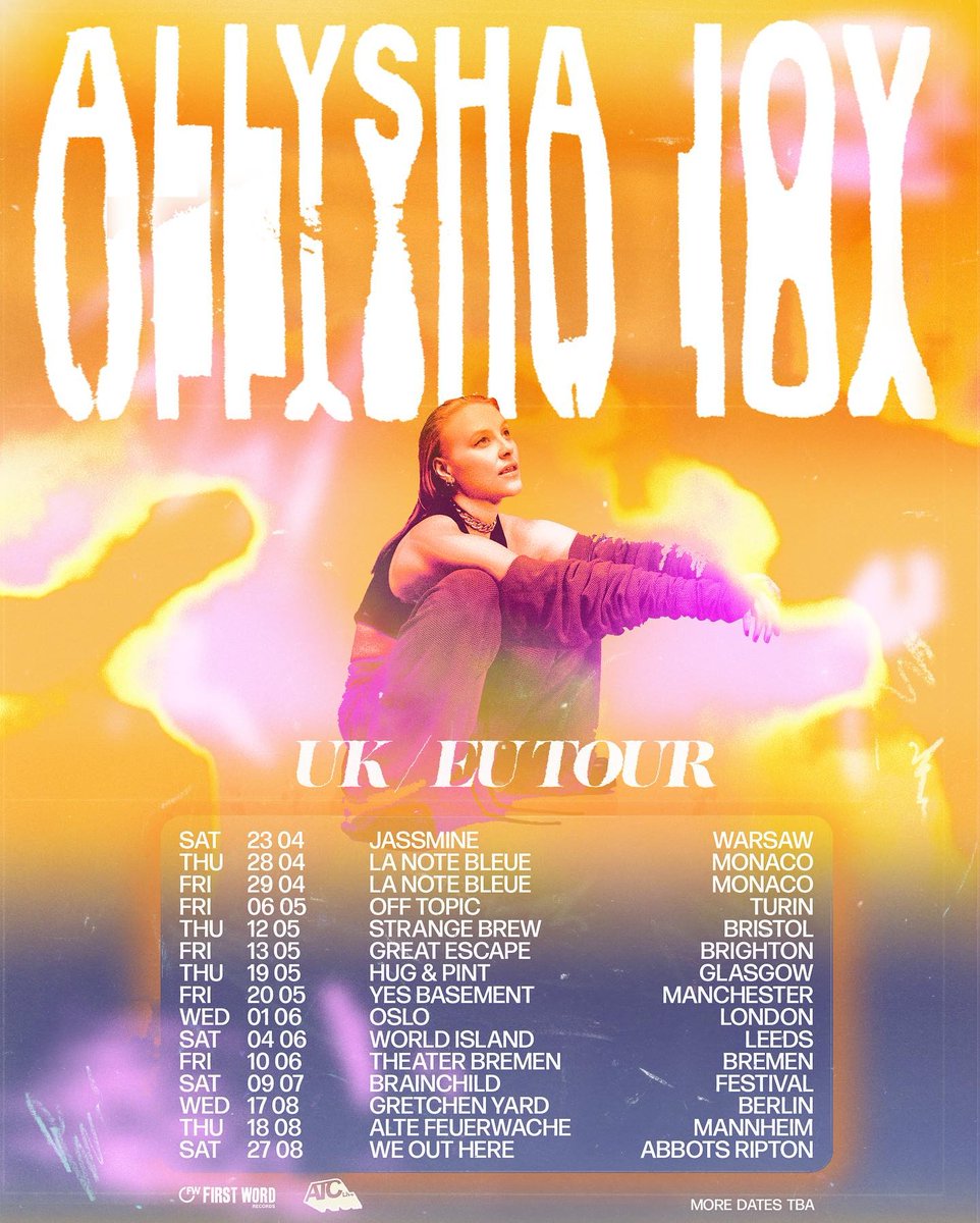 OKAY LETS GOOOOO!!! ✈️

EU // UK dates are rolling in thanks to ATC-LIVE and First Word Records! Cannot wait x