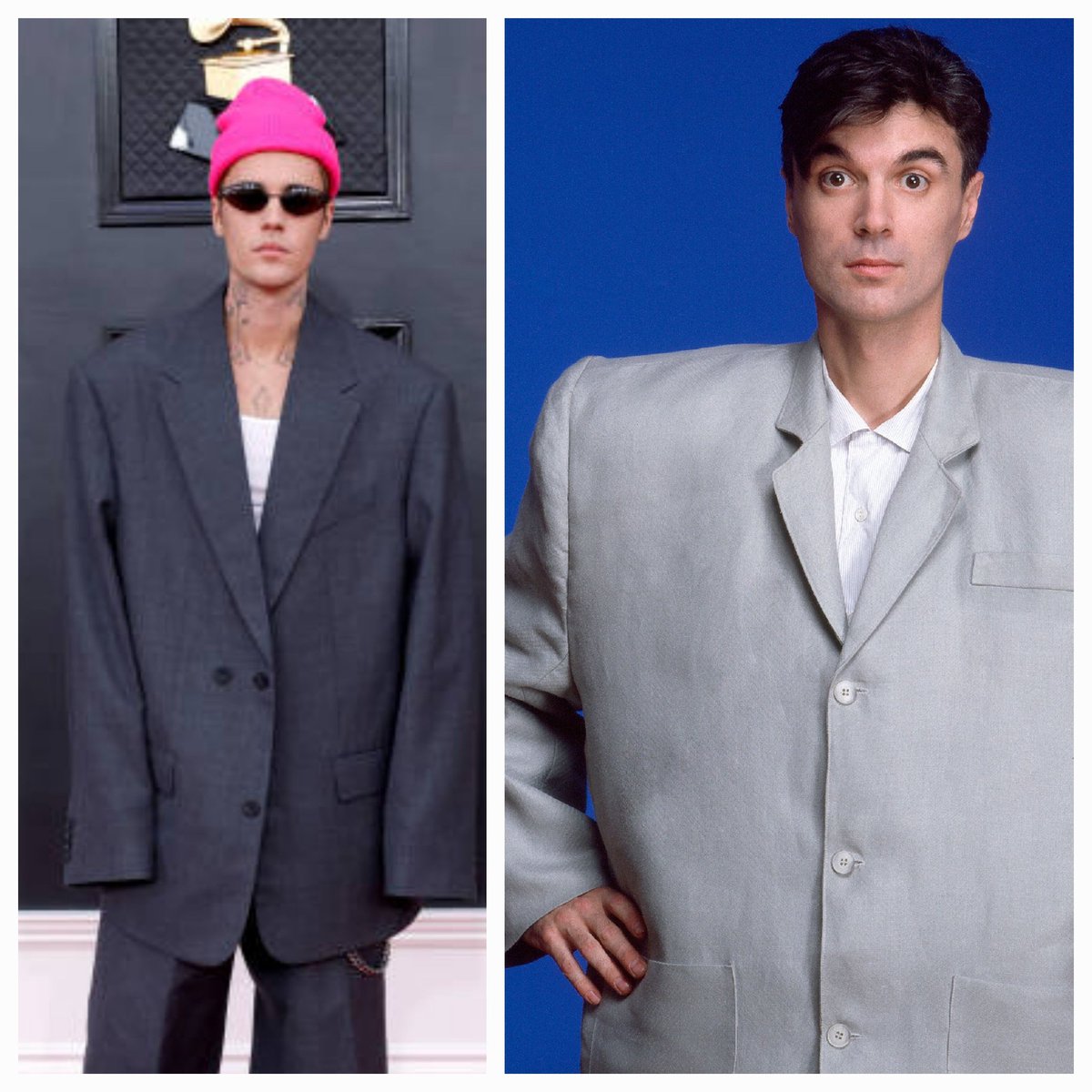 ericudin's tweet photo. It's @justinbieber channeling his inner @DBtodomundo tonight at the #GRAMMYs https://t.co/O9u79cM7FW