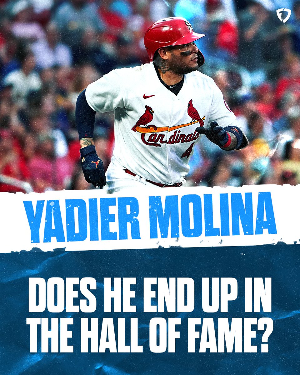FanDuel's tweet photo. Does Yadi belong in the Hall of Fame? 🤔

♥️ for Yes
🔁 for No

#STLCards | #MLB https://t.co/7rChj4mMSX