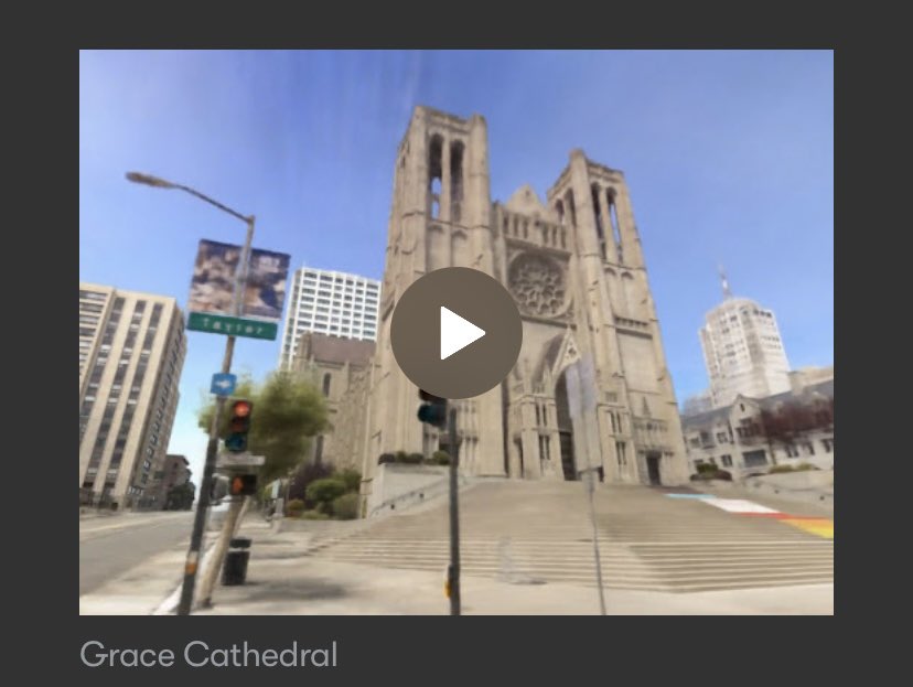 beforesmag's tweet photo. This Block-Nerf research from @Waymo and others is so mind-blowing. Basically it reconstructs the 3D visualization of a whole part of the city of San Francisco from vehicle-taken photos, filling in the gaps with AI https://t.co/mDXMHaFUDu https://t.co/MIQ4rhwLFE