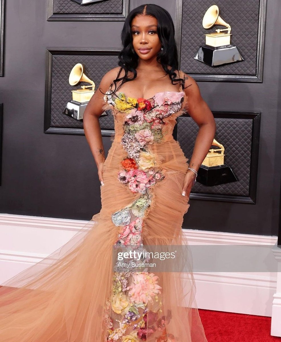 szabrs's tweet image. SZA acabou de chegar no #GRAMMYs 💐