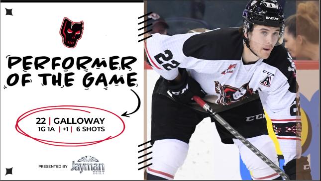 WHLHitmen's tweet photo. With a goal and an ๐ in today's win over the Broncos, Tyson Galloway is your @JaymanBUILT Performer of the Game!
#PerformanceLivesHere https://t.co/fGJCSF4TzX
