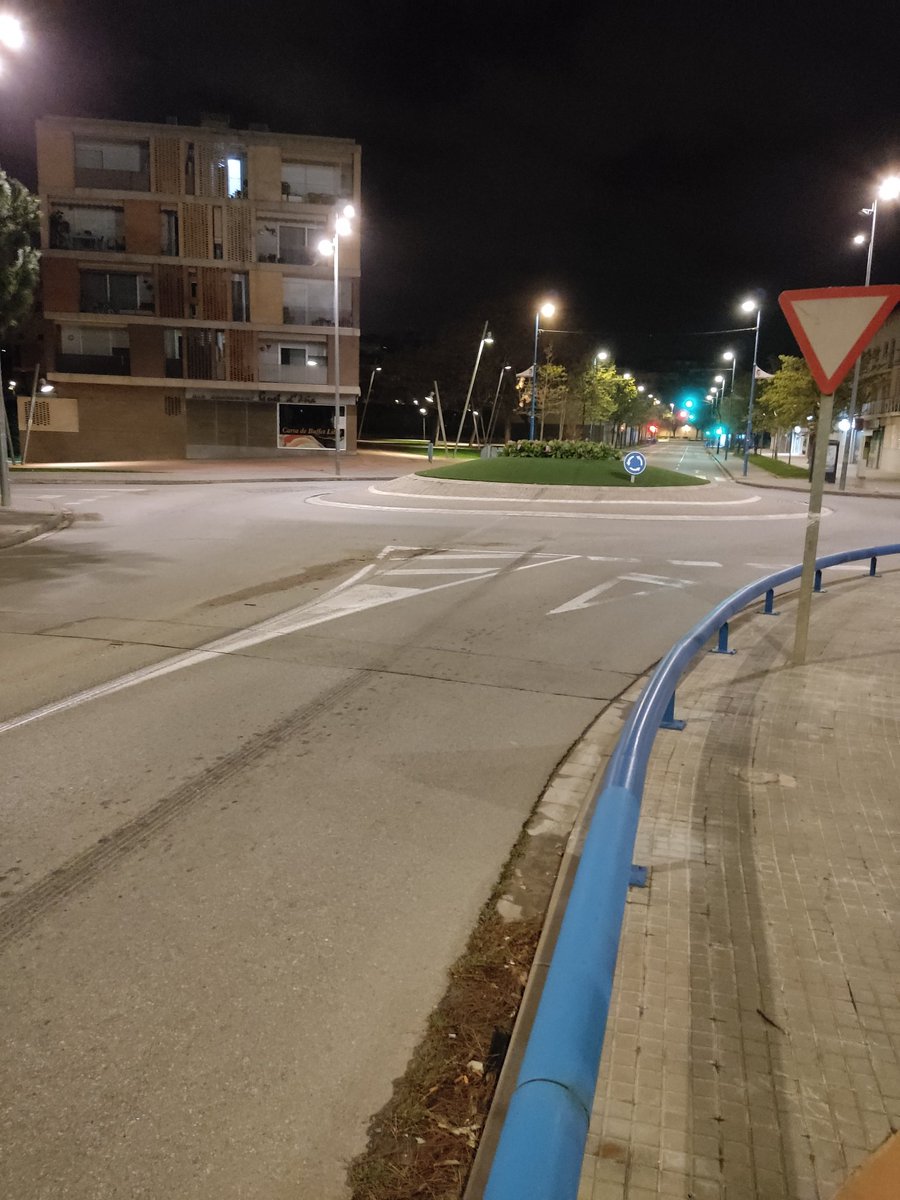 Acabo de llegar y me encuentro esto en la rotonda de entrada al pueblo, creo que alguien ha regresado al futuro