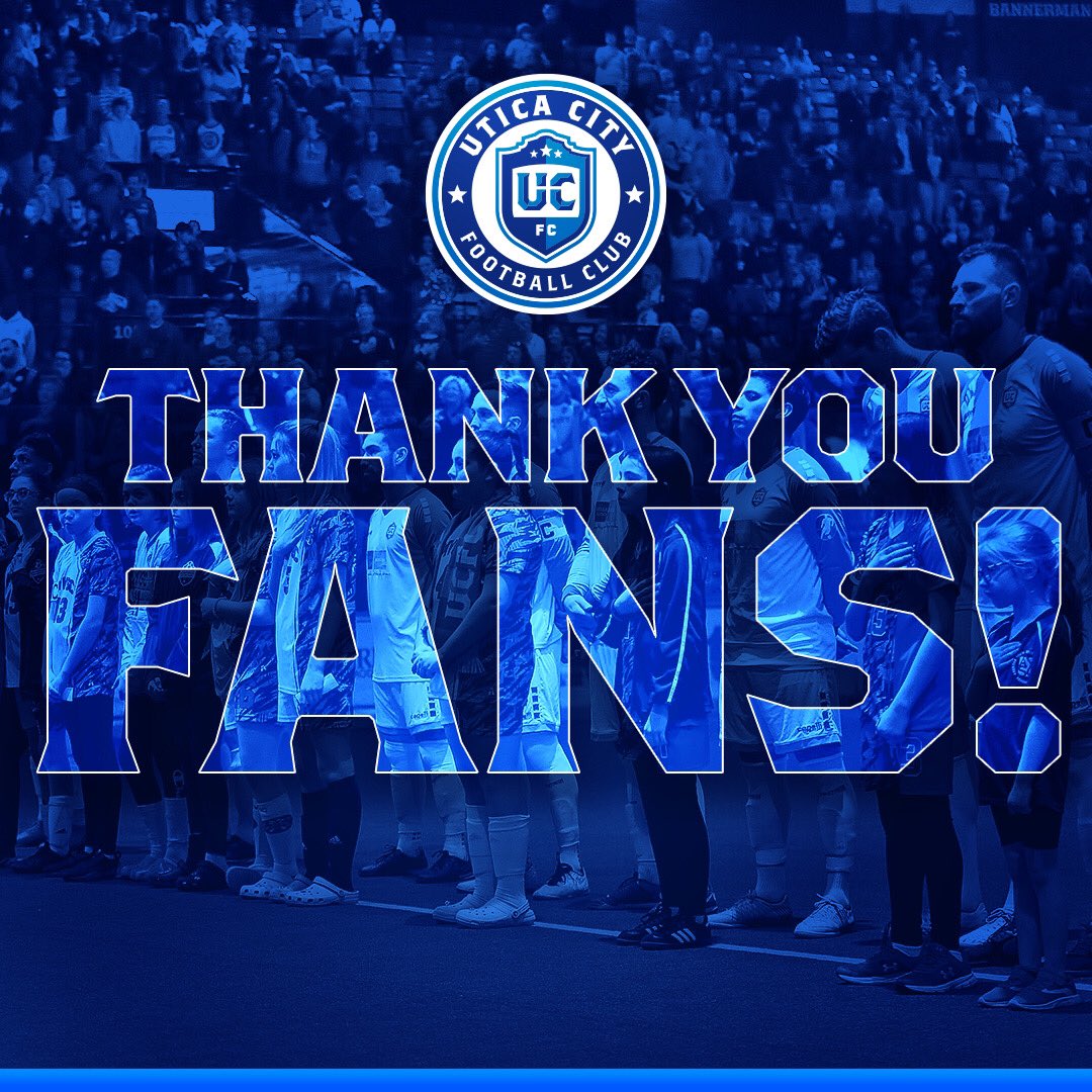 UticaCityFC's tweet image. Fans, you were incredible this season. 

Thank you for being with us until the end ❤️