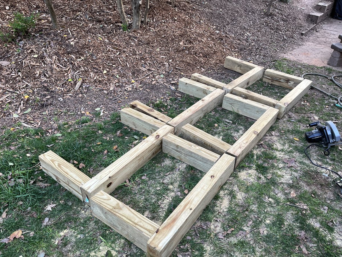 WayneLiangMD's tweet photo. #Minivans have a secret power — they are also pick up trucks! Those 4x6x12s barely just fit from windshield to trunk.
Building #gardenstairs this #SpringBreak. It’s coming along!
#minivanlyfe #SpringBreakproject #measuretwicecutonce #myarmsaresore https://t.co/ogvSfkiFYS