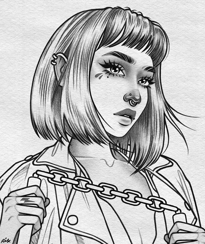 rikleedraws's tweet photo. I'll never get bored of drawing badass babes. GM! 😅❤️‍🔥✏️ https://t.co/KowugCHxpN