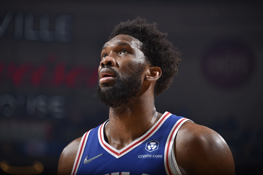 ESPNInsights's tweet photo. Joel Embiid has 11 games with at least 40 points and 10 rebounds this season.  

The only players with more in a season since the merger are Russell Westbrook (12 in 2016-17) and Moses Malone (12 in 1981-82).

Both won MVP that season. https://t.co/OQ1KDVEc5k