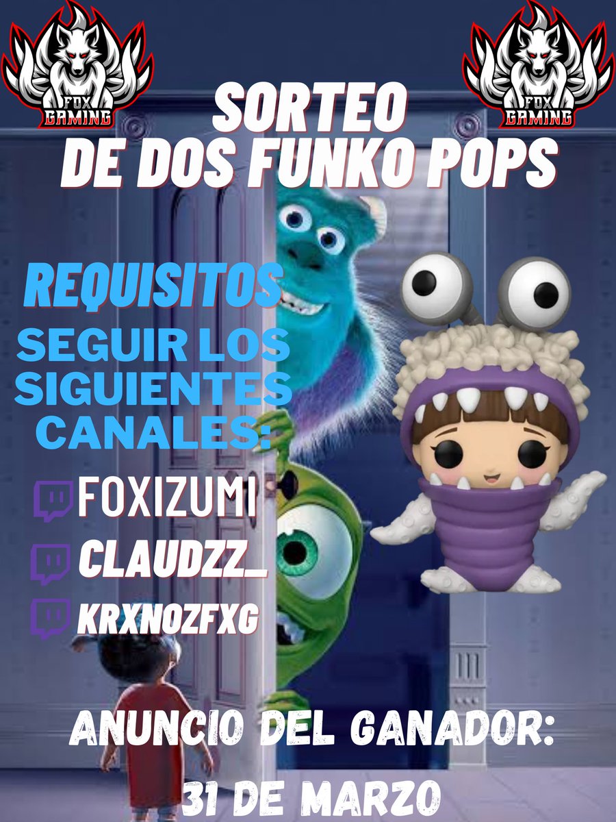 _FOX_Gaming's tweet photo. El sorteo de los dos funkos fue realizado el 31 de Marzo y ya conocemos a los ganadores! Sus Funkos serán enviados en el transcurso de estos días
Felicidades @NoSoyParadise @Ili_Badillo esperemos que les gusten mucho sus Funkos y gracias a todos quienes participaron en el sorteo https://t.co/1XSpz7ZY5T