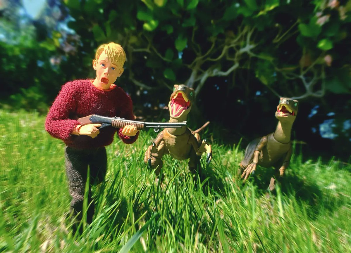 Bryanstein20's tweet photo. Run..

#figurephotography #homealone #JurassicPark #crossover #neca #mattel #toyphotography https://t.co/W0JePtll4Z